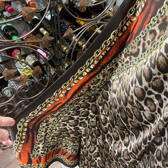 MICHAEL Michael Kors Brown and Orange Midi Dress Size S/M - Picture 4 of 13